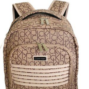 Calvin Klein CK Monogram Large Backpack Brown
